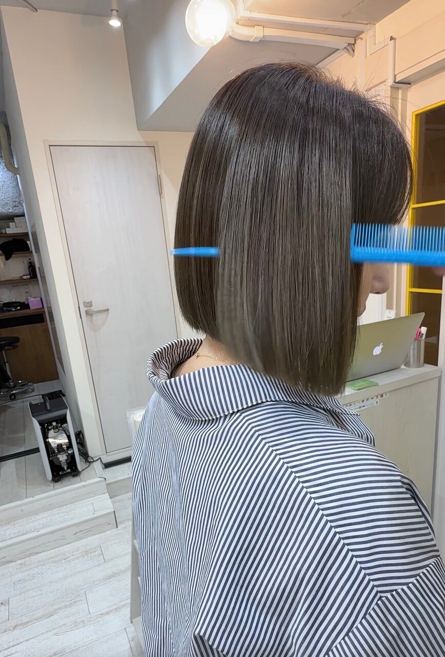 kiiroセンター南のすっきりまとまる艶ボブ